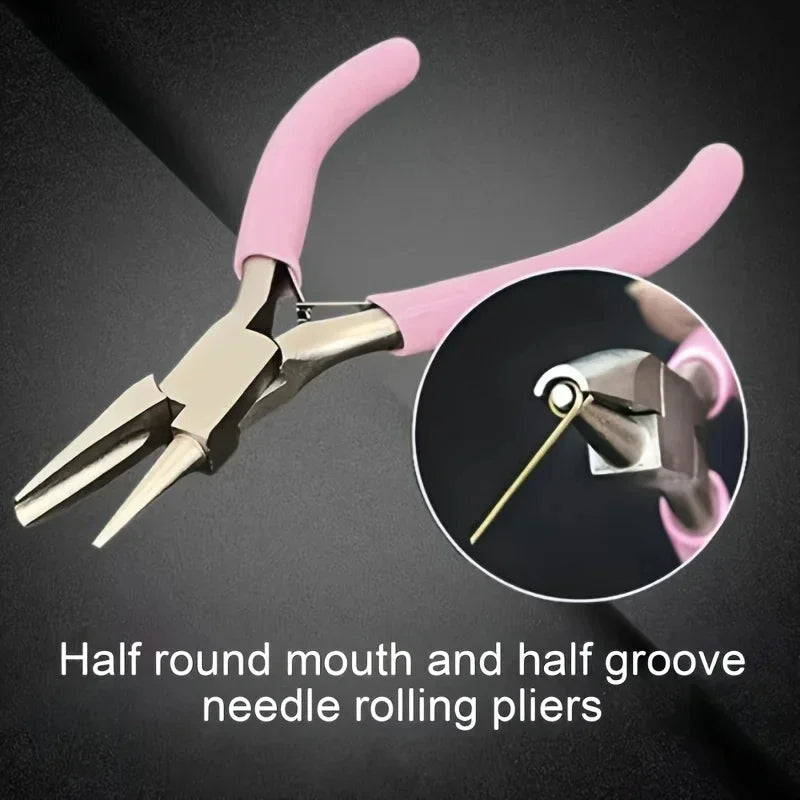 Professional Round Concave Pliers for Jewelry Making Mini Precision Wire Loop Ideal DIY Manual Tools Jewelry Making Supplies