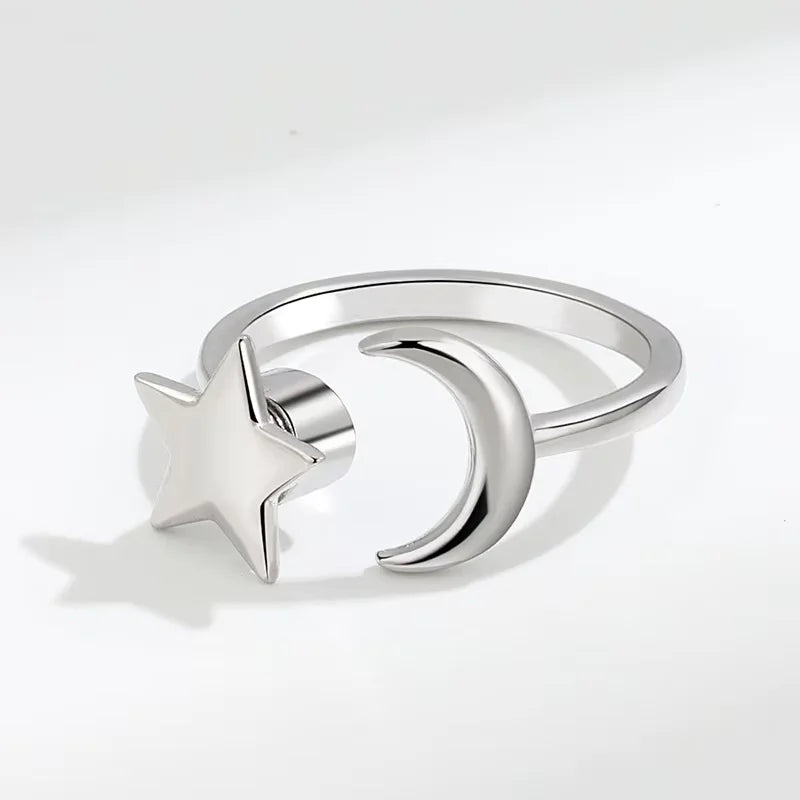 Unique Design With Personalized Rings Featuring Stars Moon Sun Sunflowers Dragonflies Fashionable Versatile Trendy For Women