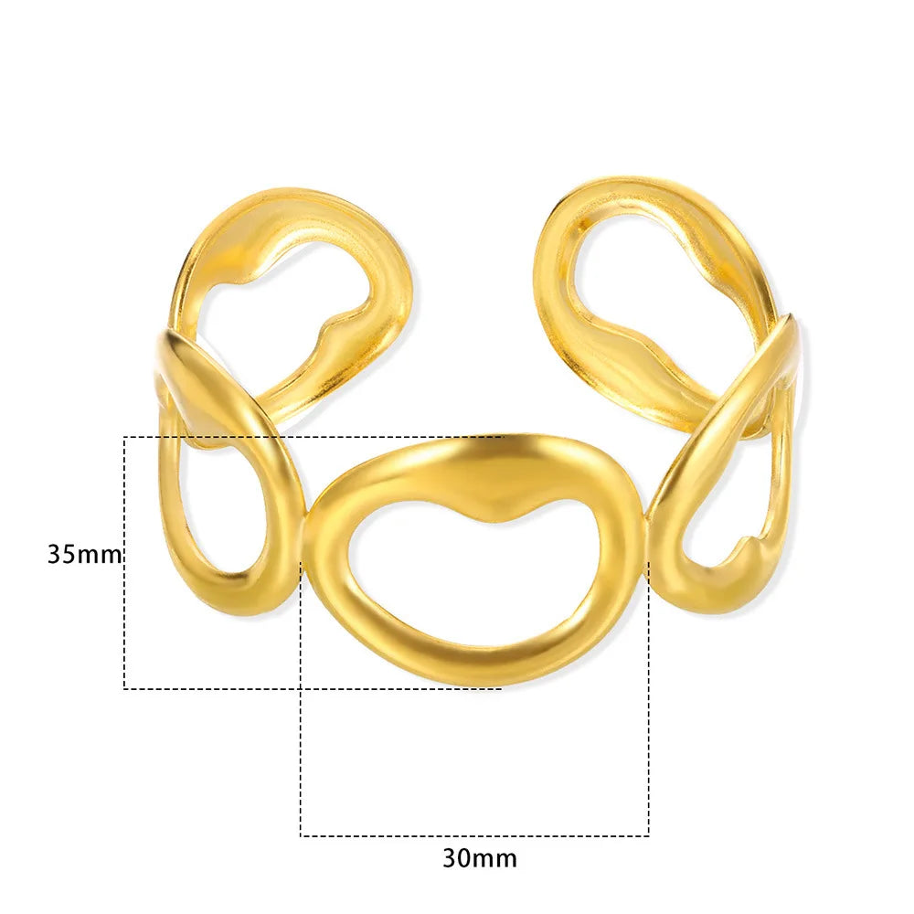 Classic Gold Color Wrinkle Texture Bangle Bracelet For Women Exquisite Cuff Bracelet Stainless Steel Hand Ornament Punk Jewelry