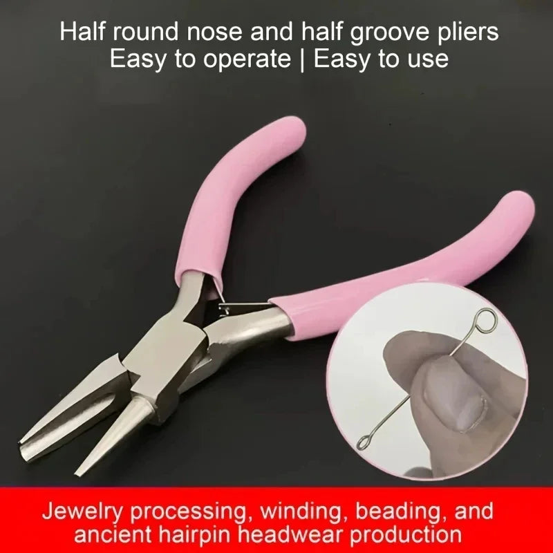 Professional Round Concave Pliers for Jewelry Making Mini Precision Wire Loop Ideal DIY Manual Tools Jewelry Making Supplies