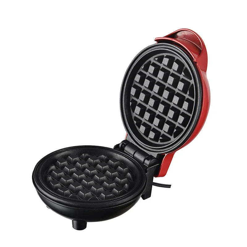 Mini Waffle Pancake Maker Non-Stick Flat Bottomed Pancakes Breakfast Sandwich Machine Portable Pizza Barbecue Griddle