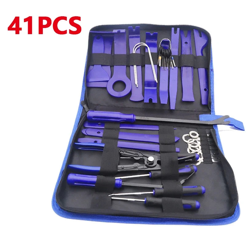 Auto Car Instrument Board Removal Tool Kit - Hand Tool Set Crowbar Screwdriver Automobile Sound Disassembly Kit 5/11/41PCS