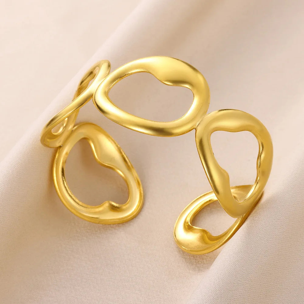 Classic Gold Color Wrinkle Texture Bangle Bracelet For Women Exquisite Cuff Bracelet Stainless Steel Hand Ornament Punk Jewelry