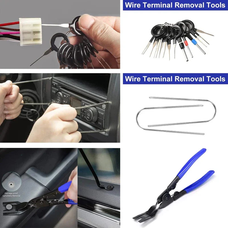 Auto Car Instrument Board Removal Tool Kit - Hand Tool Set Crowbar Screwdriver Automobile Sound Disassembly Kit 5/11/41PCS