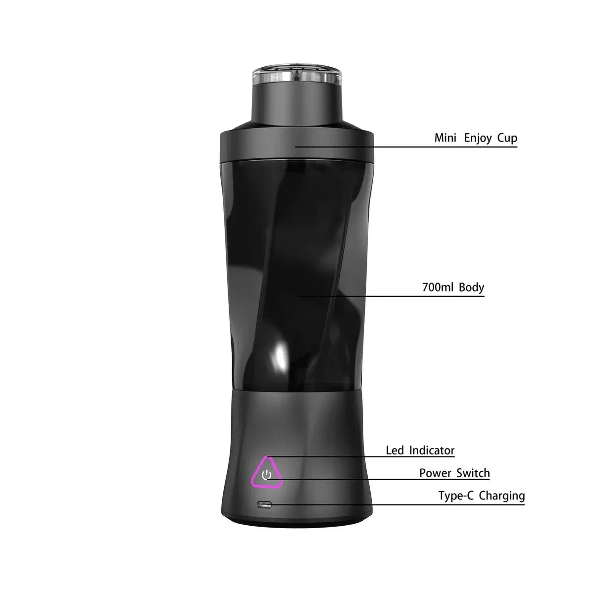 2025 new portable electric wireless juicer USB charging 700ml large-capacity large household juicer Fruit sctional 700ML Blender