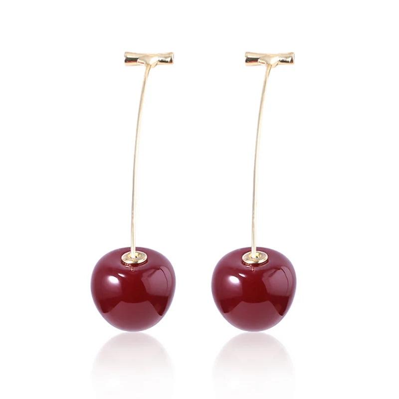 Delicious Red Fruit Crystal Cherry Pendant Keychain Suitable for Coach Bags Women's Handbags Shoulder bags Jewelry Earrings Gift