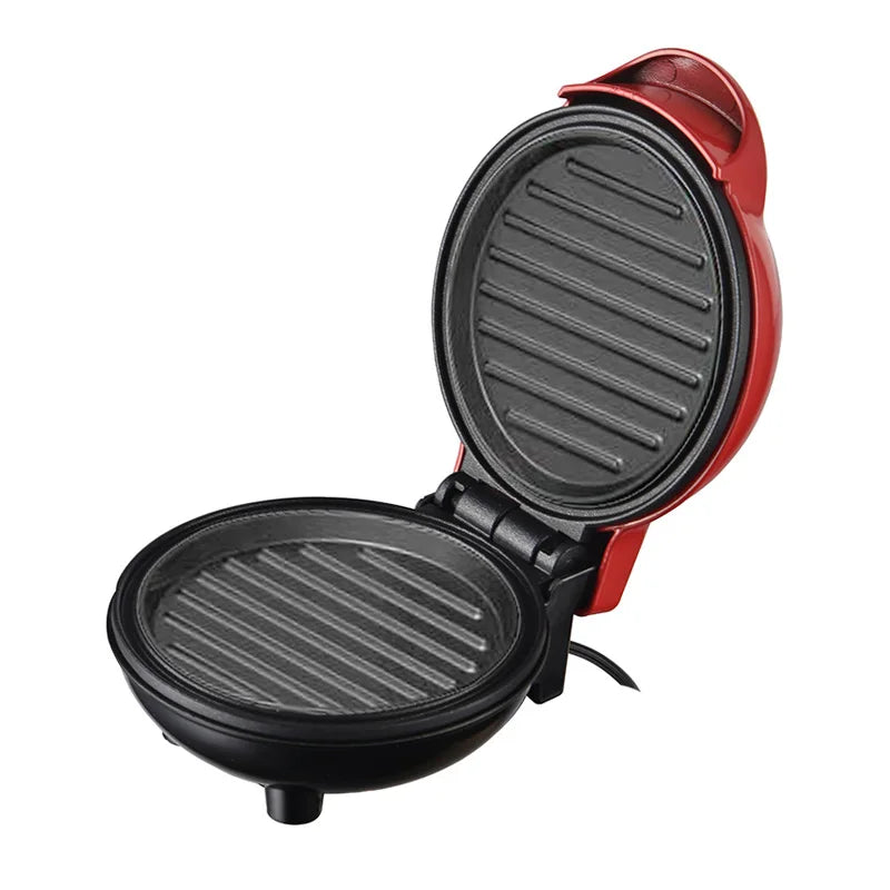 Mini Waffle Pancake Maker Non-Stick Flat Bottomed Pancakes Breakfast Sandwich Machine Portable Pizza Barbecue Griddle