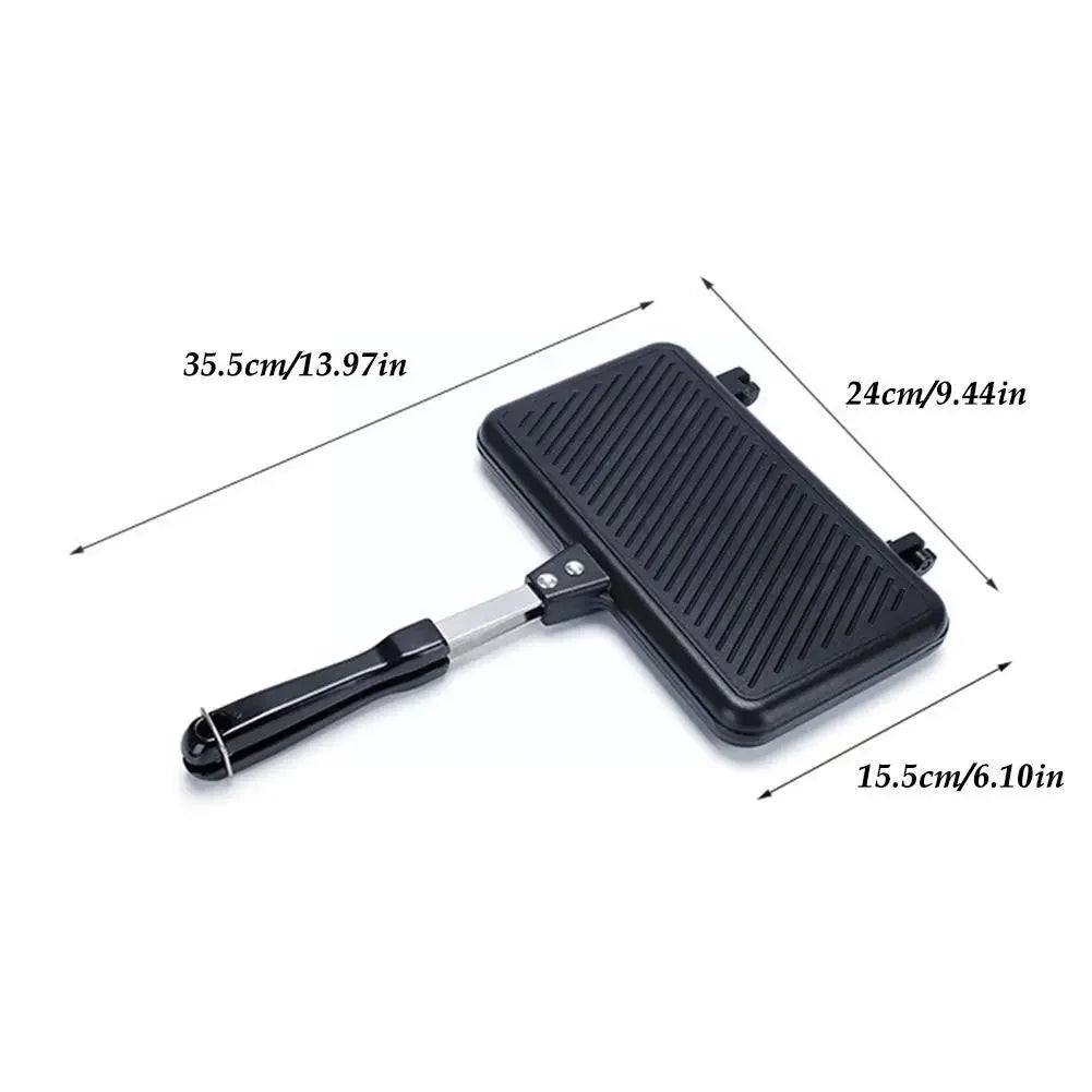Double-Sided Frying Pan Non-Stick Sandwich Maker Waffle Pancake Snack Griddle Pan Bread Barbecue Plate Kitchen Cooking Tools